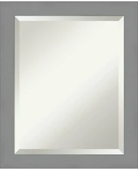 Amanti Art Brushed Framed Bathroom Vanity Wall Mirror, 19.5" x 23.50"
