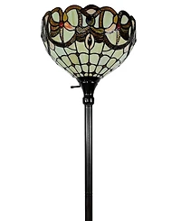 Amora Lighting Tiffany Style Torchiere Floor Lamp