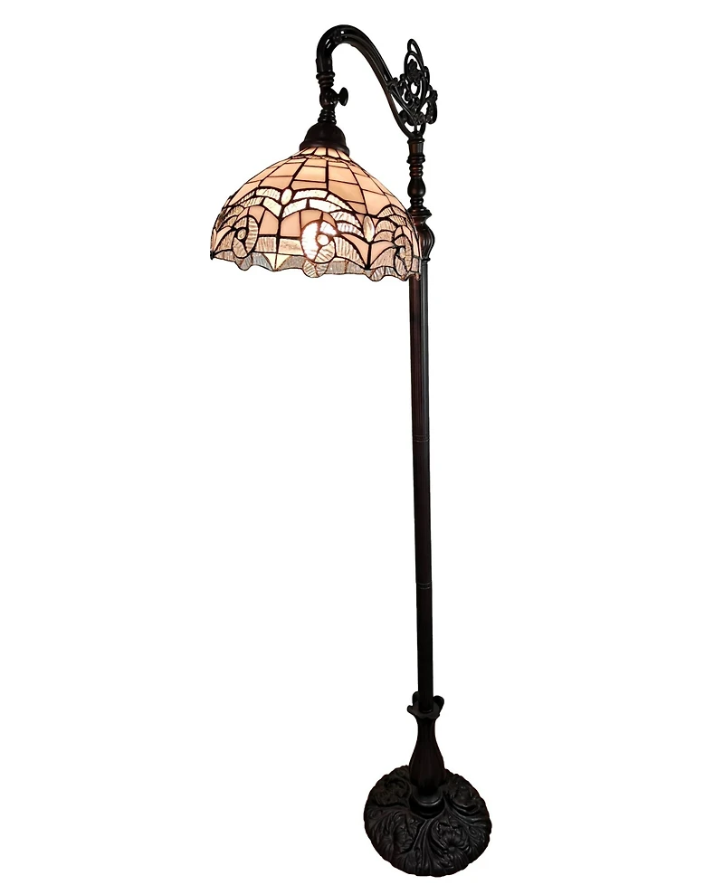 Amora Lighting Tiffany-Style Reading Floor Lamp