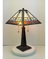 Amora Lighting Tiffany Style Mission Table Lamp