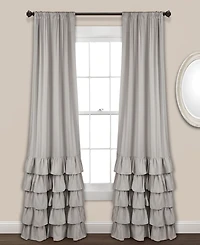 Allison Ruffle 40" x 95" Curtain Set