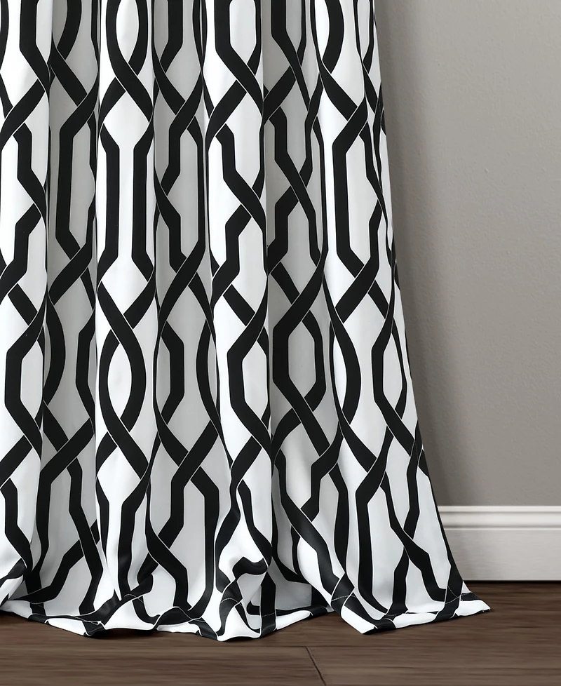Lush Decor Edward Trellis Light Filtering Window Curtain Panels