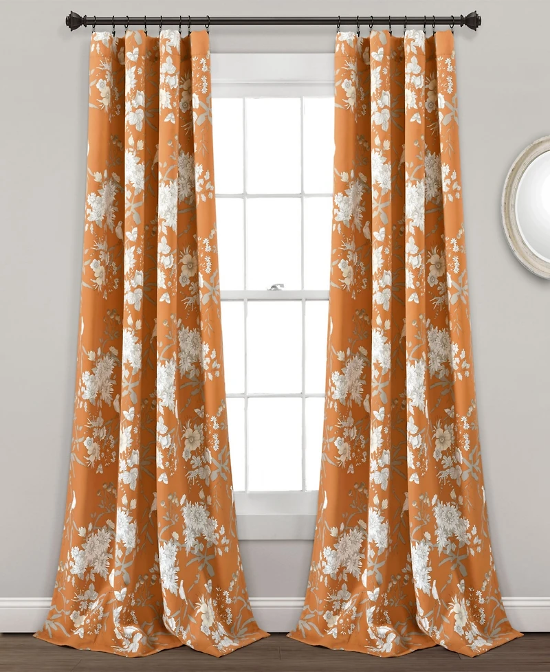 Botanical Garden Floral 52" x 84" Curtain Set