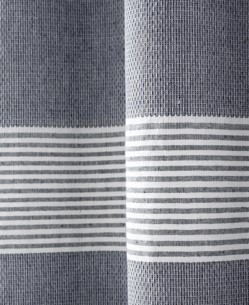 Lush Decor Tucker Stripe Yarn Dyed Cotton Knotted Tassel Window Curtain Panels