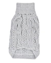 Parisian Pet Cable Knit Sweater Cloud Gray