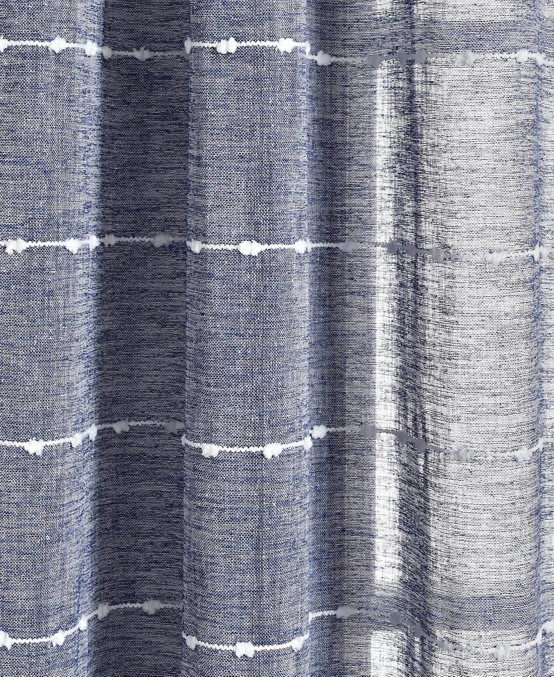 Lush Decor Farmhouse Textured Grommet Sheer Window Curtain Panels