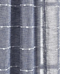 Lush Decor Farmhouse Textured Grommet Sheer Window Curtain Panels