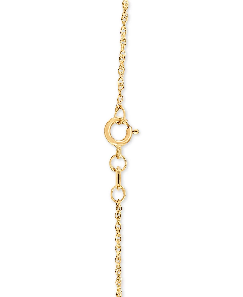 Lightweight 14k Yellow Gold Necklace, 20" Light Rope Chain (1mm)