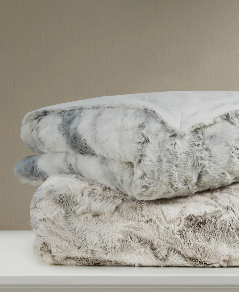 Madison Park Sachi Faux-Fur Throw, 60" x 70"
