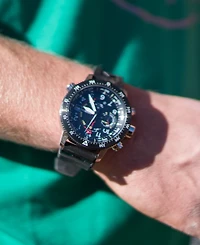 Citizen Eco-Drive Men's Promaster Altichron Black Rubber Strap Watch 46mm