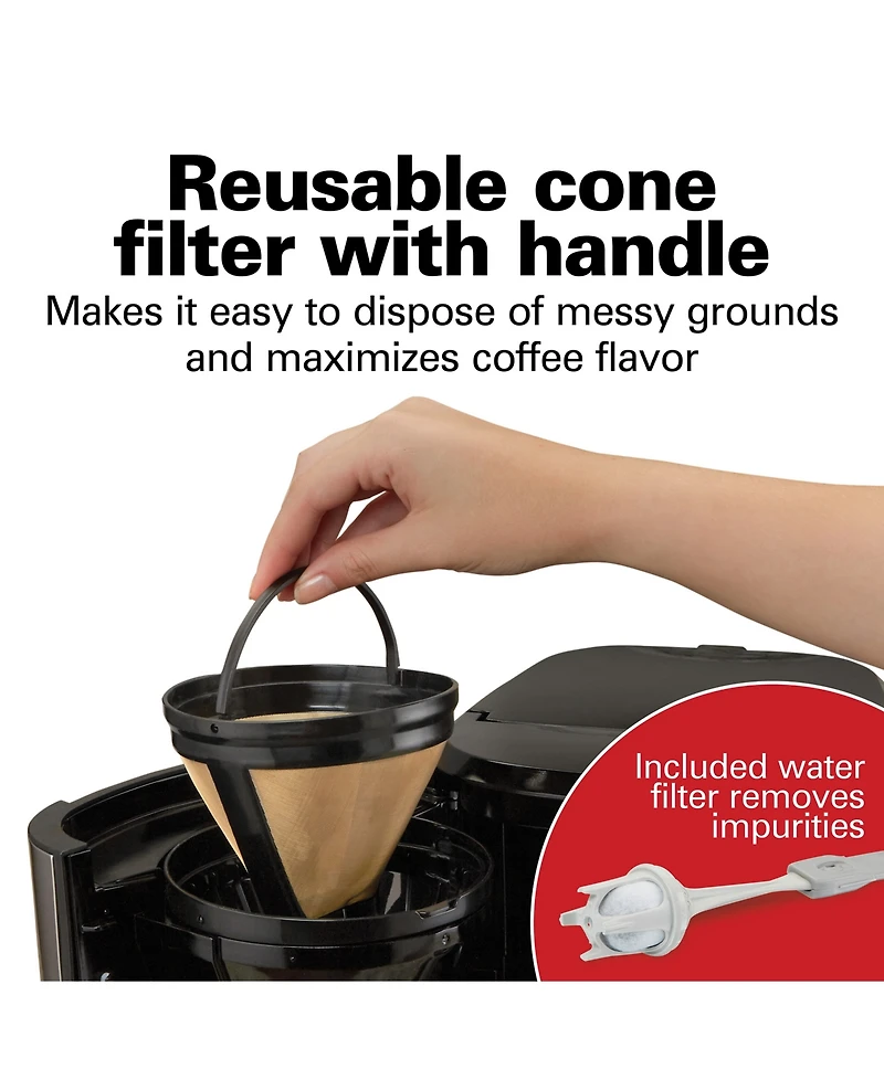 Hamilton Beach Front Fill 12 Cup Programmable Coffee Maker with Thermal Carafe - 46391