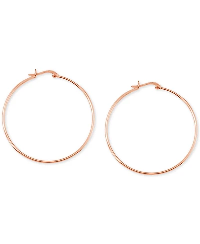 And Now This Large Skinny Hoop Earrings in Rose Gold-Plate