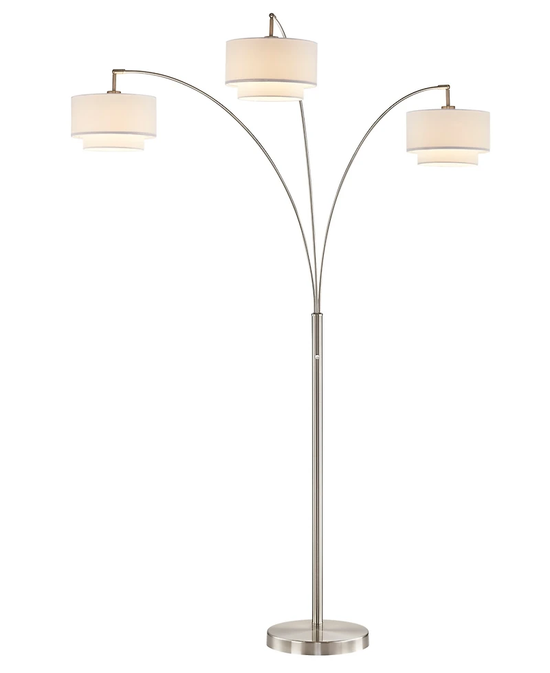 Artiva Usa Lumiere Iii 80" Led Arched Floor Lamp Double Layer Shade with Dimmer