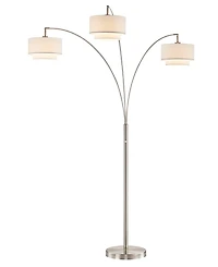 Artiva Usa Lumiere Iii 80" Led Arched Floor Lamp Double Layer Shade with Dimmer