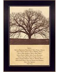 Trendy Decor 4U Life Is By John Jones, Printed Wall Art, Ready to hang, Black Frame, 14" x 10"