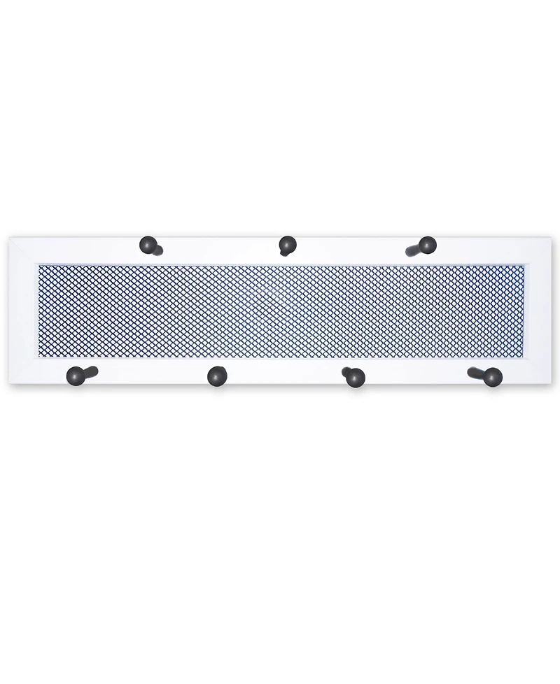 Trendy Decor 4U 7-Peg Mug Rack by Millwork Engineering, White Frame, 26" x 7"