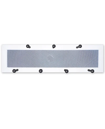 Trendy Decor 4U 7-Peg Mug Rack by Millwork Engineering, White Frame, 26" x 7"