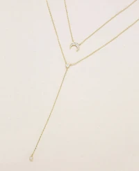 Ettika Dainty Layered Crescent Moon Necklace Set