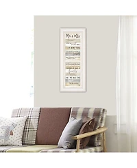 Trendy Decor 4U Mr and Mrs By Marla Rae, Ready to hang Framed print, White Frame, 11" x 27"
