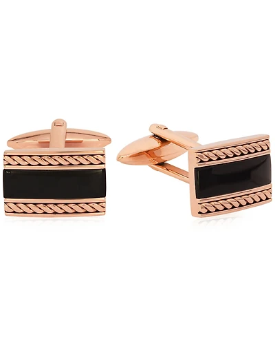 Sutton Stainless Steel Stone Inset Cufflinks