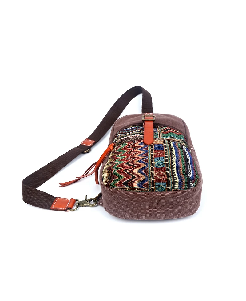 Tsd Brand Four Season Canvas Sling Bag