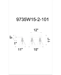 Cwi Lighting Eustis 2 Light Wall Sconce