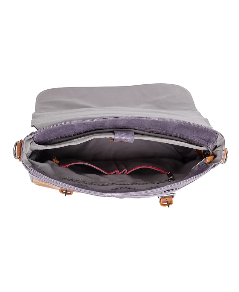 Tsd Brand Stone Creek Waxed Canvas Briefcase