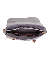 Tsd Brand Stone Creek Waxed Canvas Briefcase