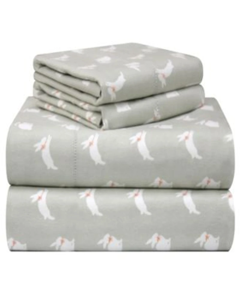 Pointehaven Whimsical Printed Flannel Sheet Sets