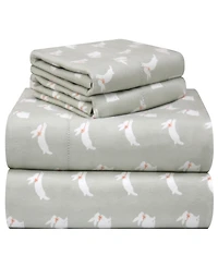 Pointehaven Whimsical Printed Flannel Sheet Set