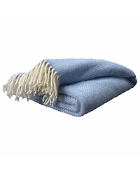 Prince of Scots Highland Tweed Herringbone Pure Wool Oversized Throw, 59" x 72"