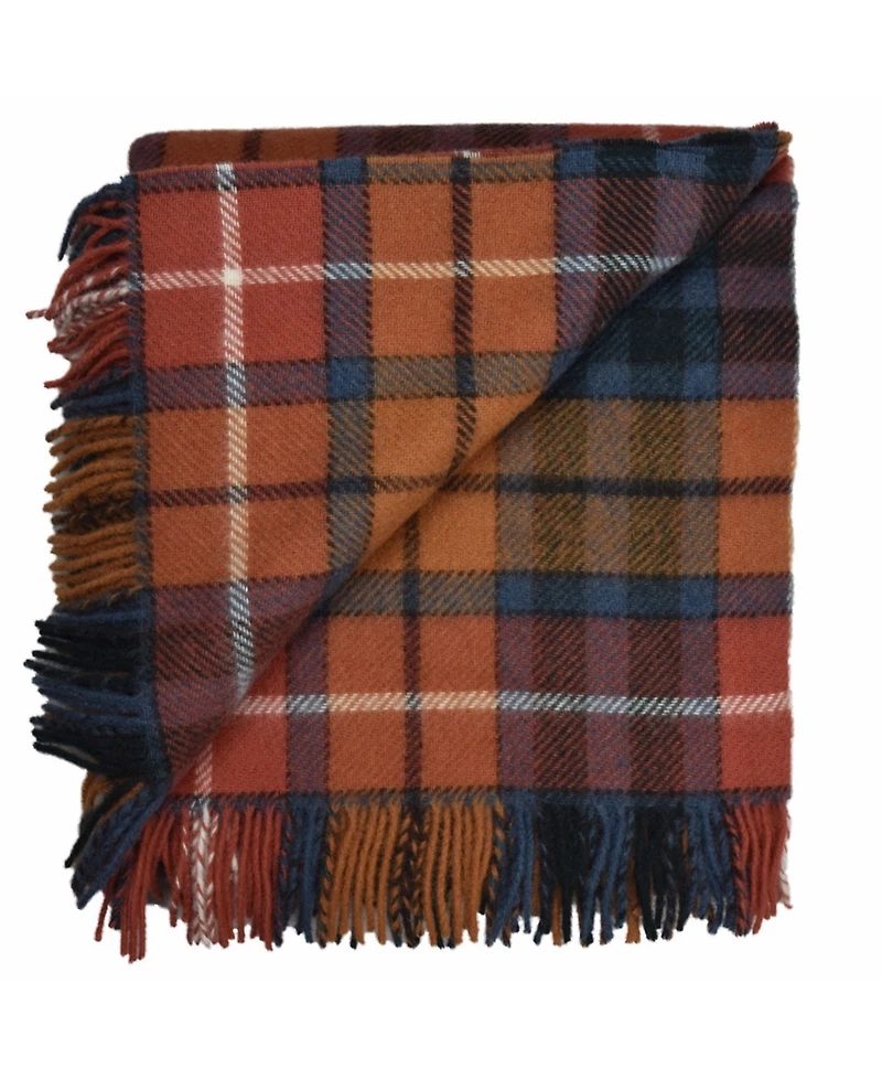 Prince of Scots Highland Tartan Tweed Pure 100% Wool Throw, 72" x 59"