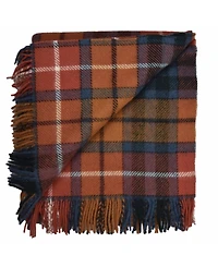Prince of Scots Highland Tartan Tweed Pure 100% Wool Throw, 72" x 59"