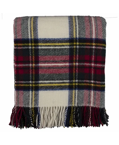 Prince of Scots Highland Tartan Tweed Pure 100% Wool Throw, 72" x 59"