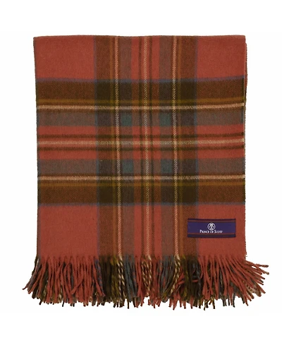 Prince of Scots Highland Tartan Tweed Merino Wool Throw, 55" x 72"