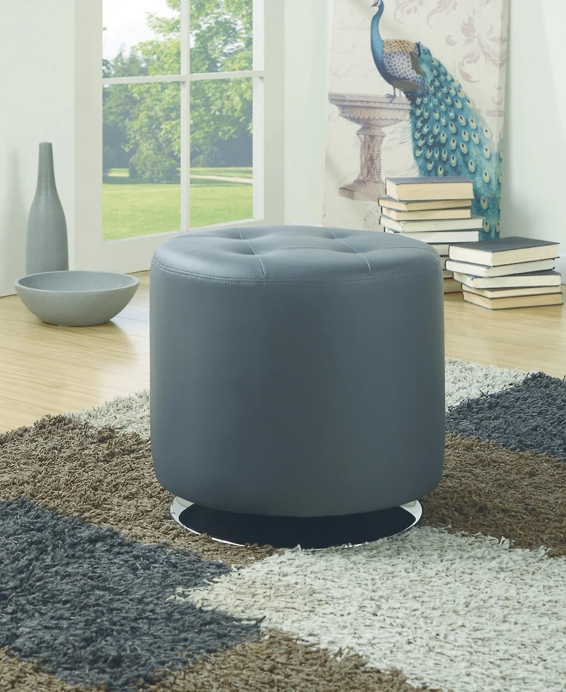 Coaster Home Furnishings Covina Round Upholstered Ottoman