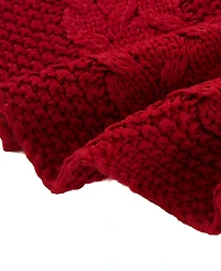 Glitzhome 52" D Knitted Acrylic Christmas Tree Skirt