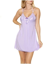 iCollection Alicia Day and Night Lace Chemise Nightgown Lingerie, Online Only