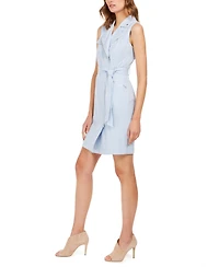 Calvin Klein Zip-Front Belted Dress
