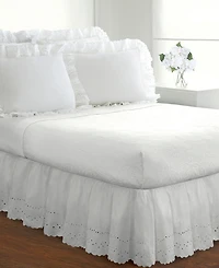 Fresh Ideas Ruffled Eyelet 18" Drop Bed Skirt, California King
