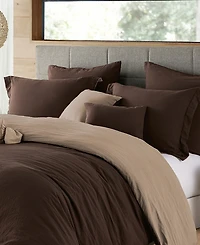 Cathay Home Inc. Ultra Soft Reversible Crinkle Duvet Cover Set, King/California King