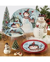 Certified International Watercolor Snowman Dinnerware Collection
