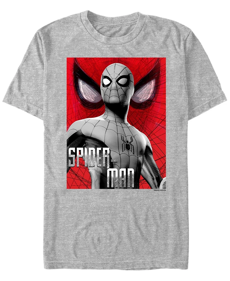 Marvel Men's Spider-Man Far From Home Portrait Poster, Short Sleeve T-shirt