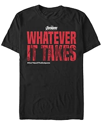 Marvel Men's Avengers Endgame Whatever It Takes Text, Short Sleeve T-shirt
