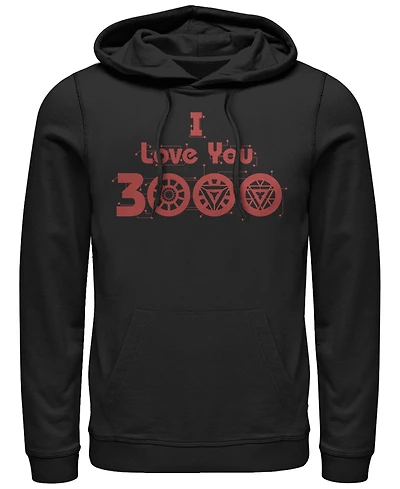 Marvel Men's Avengers Endgame I Love You 3000 Circuits, Pullover Hoodie