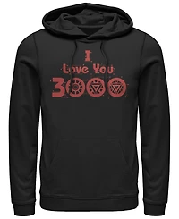 Marvel Men's Avengers Endgame I Love You 3000 Circuits, Pullover Hoodie