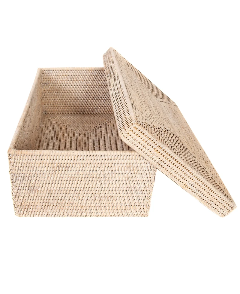 Artifacts Trading Company Artifacts Rattan Rectangular Storage Box with Lid