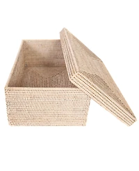 Artifacts Trading Company Artifacts Rattan Rectangular Storage Box with Lid