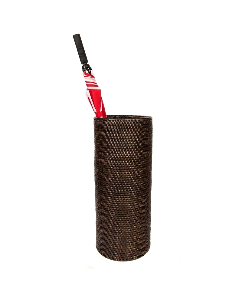 Artifacts Trading Company Rattan Round Umbrella Basket