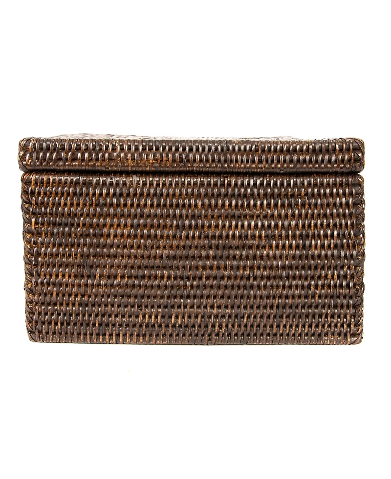 Artifacts Rattan Storage Box with Lid Letter File